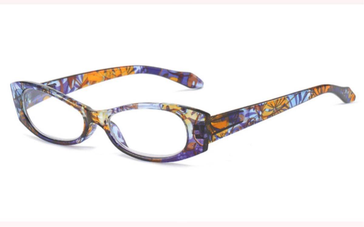 ＋3 老眼鏡 リーディンググラス シニアグラス 軽量　メガネ 花柄 ケース付き　新品
