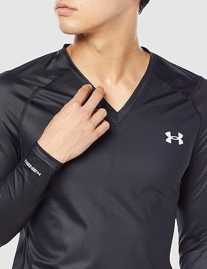  новый товар Under Armor рубашка с длинным рукавом XL 2L LL UV Golf чёрный черный UNDER ARMOU R внутренний 1364334fitido нагрев механизм быстрое решение 