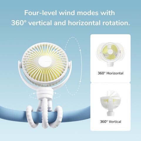 タコ足 扇風機 4000mAh 静音 風量４段階 新品 最大16時間稼働 _画像2