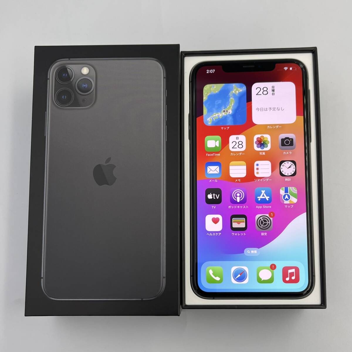 【中古/ジャンク】SoftBank iPhone11 Pro Max 512GB MWHN2J/A スペースグレイ 判定〇 / SIMフリー SIMロック解除済み Apple_画像1