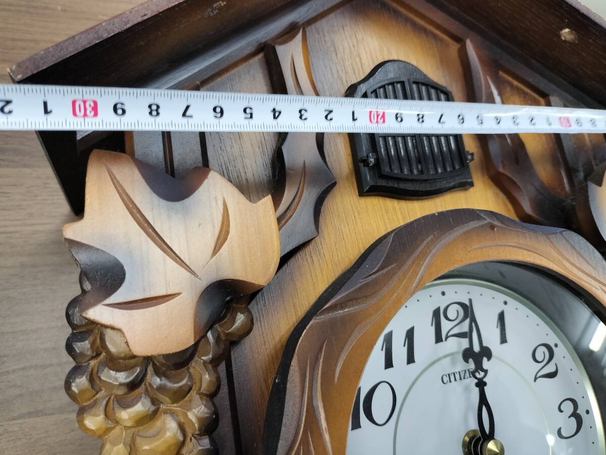 CITIZEN シチズン 鳩時計 掛時計 4MJ232 電池式 リズム時計工業 動作品の画像9