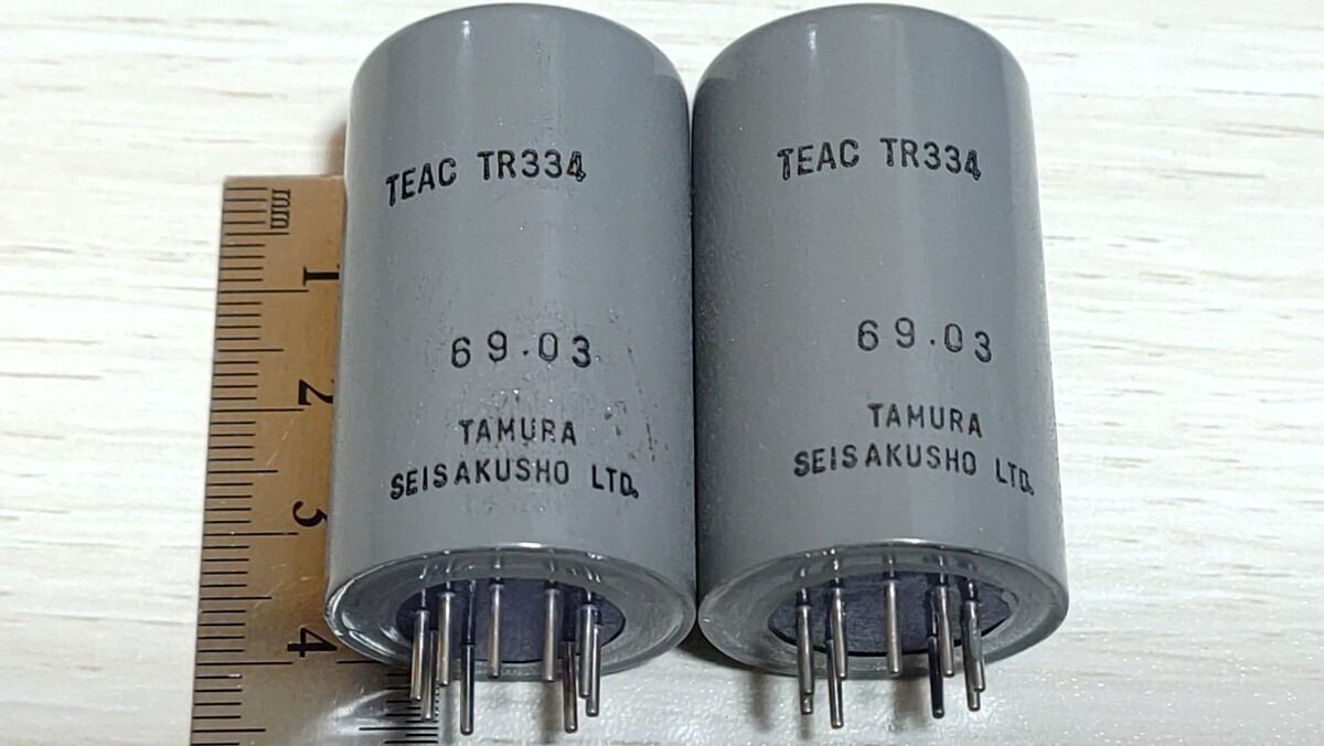 【倉庫整理】貴重 タムラ製作所 600Ω 60kΩ MIC オーディオ マイクトランス TR334 2個セット TEAC R-310 系( R-311 R-312 R-313 R-314 )にの画像2