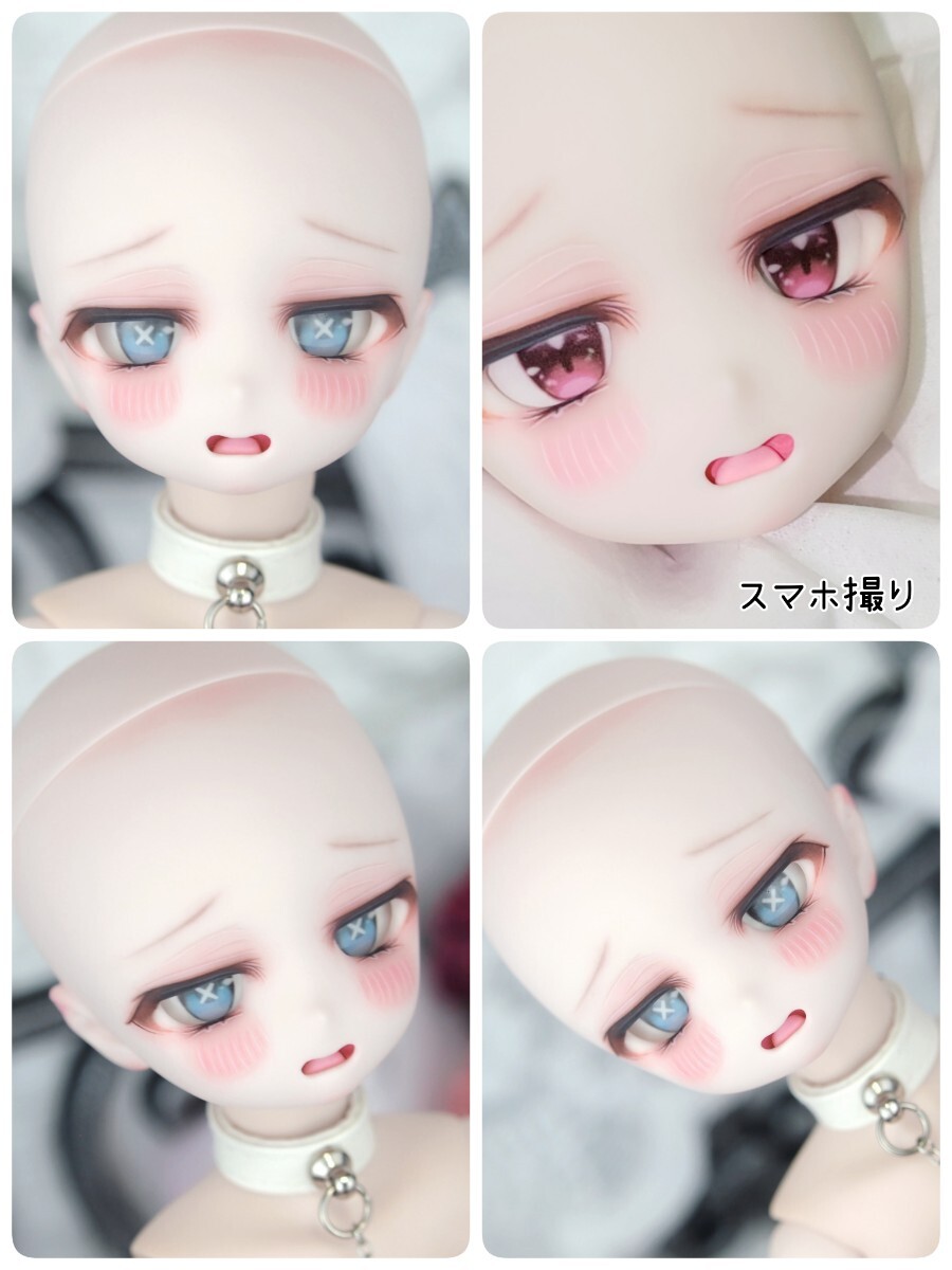 【ぐるぐる】DDH-27 SW肌 ドルフィードリーム MDD Dollfie Dream カスタムヘッド + 碁石アイ2種 + 舌パーツ パテ盛り ※小難ありの画像10