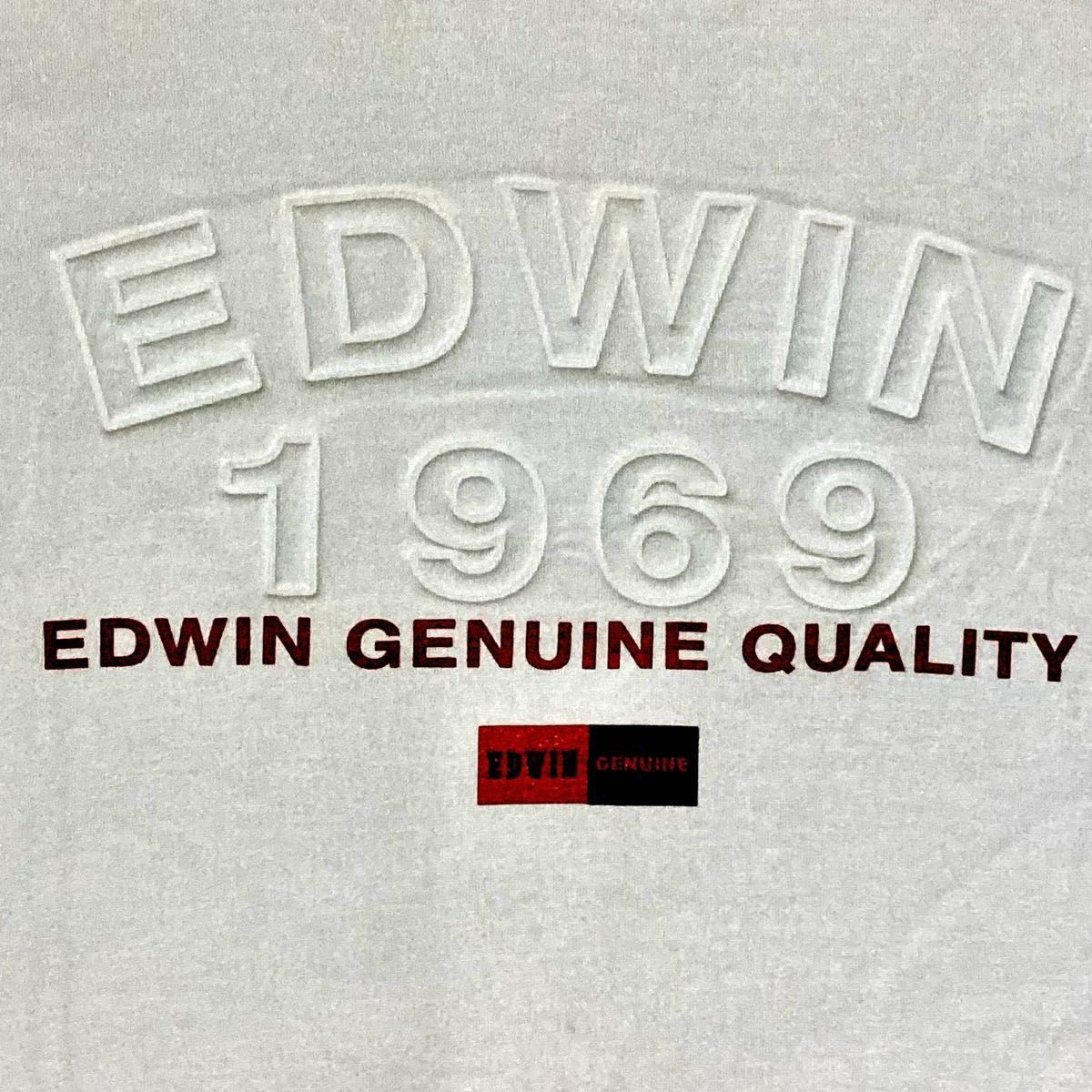 EDWIN 1969 半袖 Tシャツレリーフ文字 浮き文字 ヴィンテージ エドウィン 90s