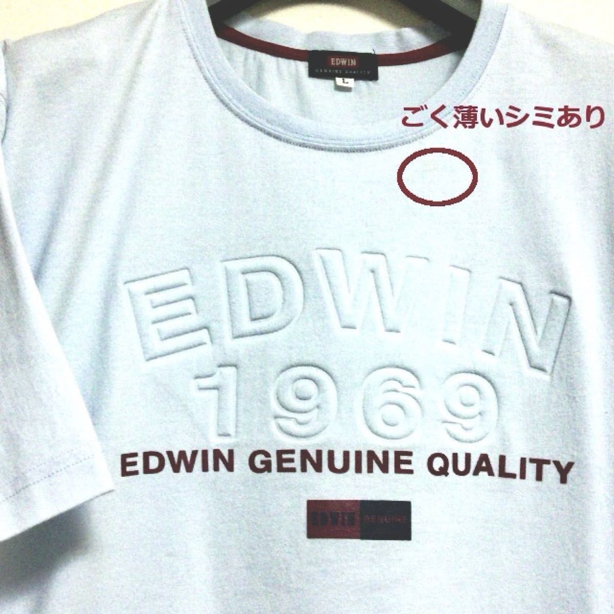 EDWIN 1969 半袖 Tシャツレリーフ文字 浮き文字 ヴィンテージ エドウィン 90s