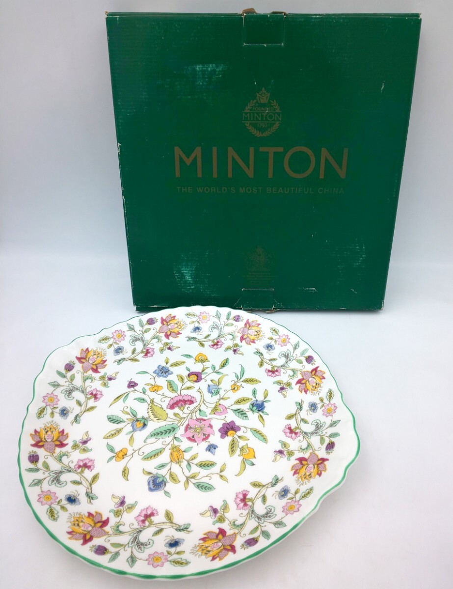 未使用☆MINTON プレート 花柄 HADDON HALL L/S B&B ☆29×31cm 洋食器 ミントン み1308の画像1