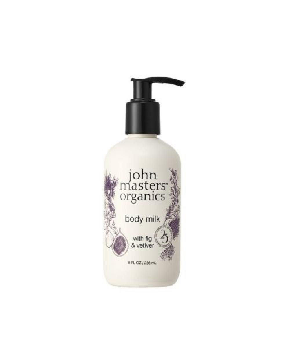 【john masters organics】限定品　新品未使用　ジョンマスターF&Vボディミルク　イチヂクの香り　ロック機能付き