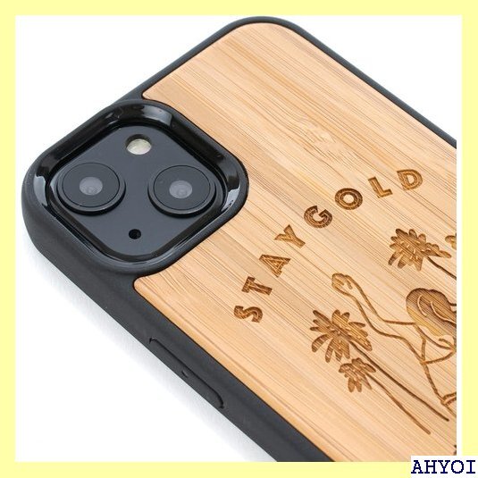 kibaco キバコ iPhone 13 用 ケース 竹製 天然木 ウッド 木目調 軽量 STAY GOLD 210_画像3