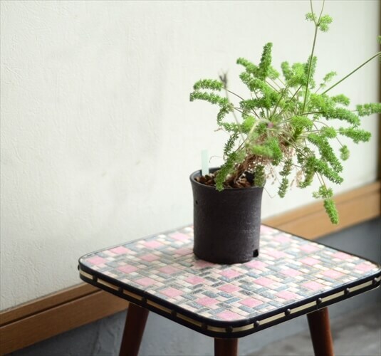 ドイツ製 ヴィンテージ きれいなタイルトップ の花台 ミッドセンチュリー ローテーブル コーヒーテーブル 什器 アンティーク ig3862_画像6