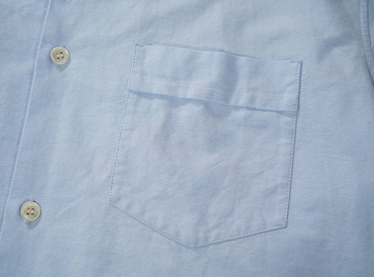 「 A.P.C. Open Collar Shirts オープンカラー 開襟 シャツ オックスフォード サックスブルー 」アーペーセー Lサイズ メンズ_画像5