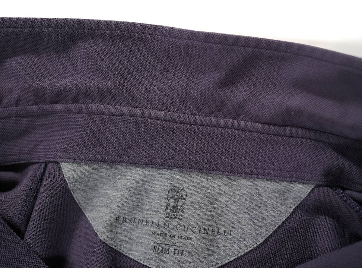 「 イタリア製 BRUNELLO CUCINELLI 3B ポロシャツ 半袖 鹿の子 コットン生地 スリムフィット 」ブルネロクチネリ 高級 Sサイズの画像8