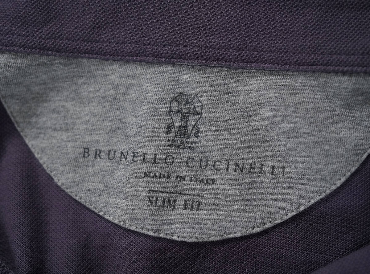 「 イタリア製 BRUNELLO CUCINELLI 3B ポロシャツ 半袖 鹿の子 コットン生地 スリムフィット 」ブルネロクチネリ 高級 Sサイズの画像7
