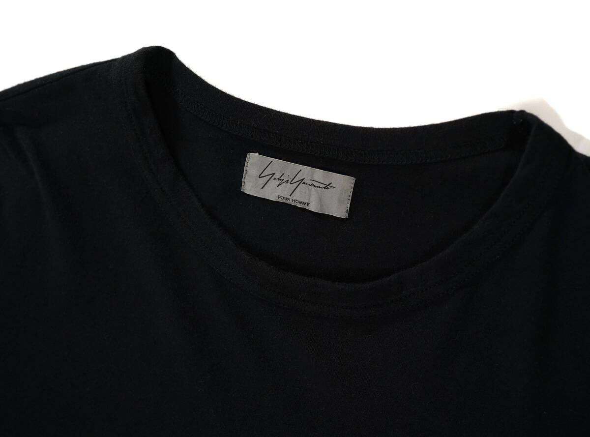 「 Yohji Yamamoto POUR HOMME YYH スカルワッペン ロングスリーブ Tシャツ 袖切替 シャツ 」ヨウジヤマモトプールオム 3サイズ の画像7