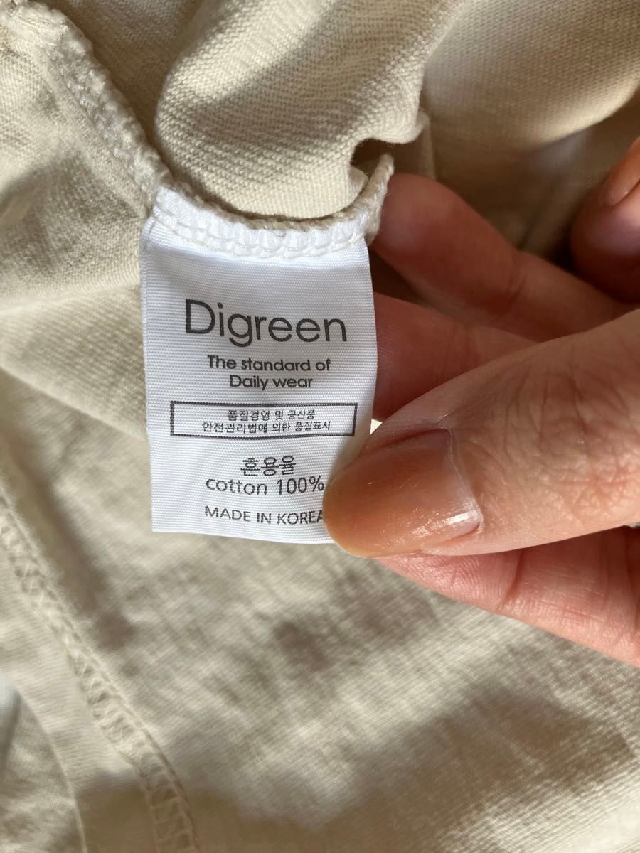 digreen World t  XL半袖 ホワイト カットソー Tシャツ