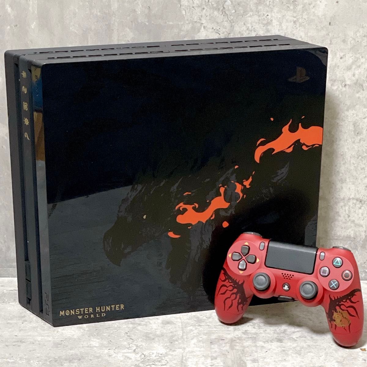 希少 SONY PlayStation4 モンスターハンター リオレウスエディション PS4PRO 本体 CUH-7100B