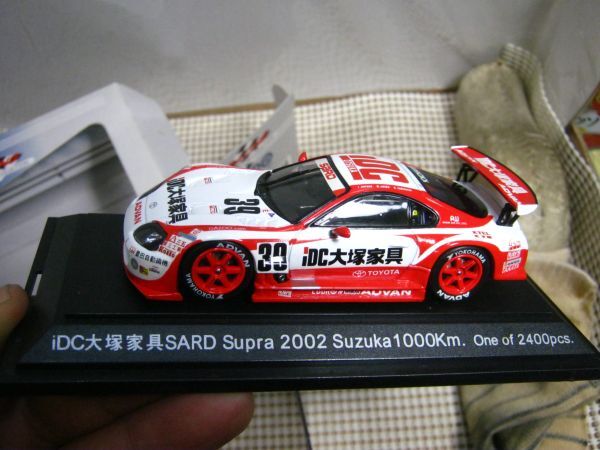 ・送料350円●ミニカー 現状●エブロ 1/43●iDC 大塚家具 SARD スープラ 2002 鈴鹿 1000Km.●レーシングカーコレクション392の画像4