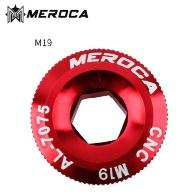 処分 MERCA M19 MTB、BMX、ロードバイク クランクアーム ネジアルミ軸 固定ボルト1052 赤色 ゆうメール可_画像2