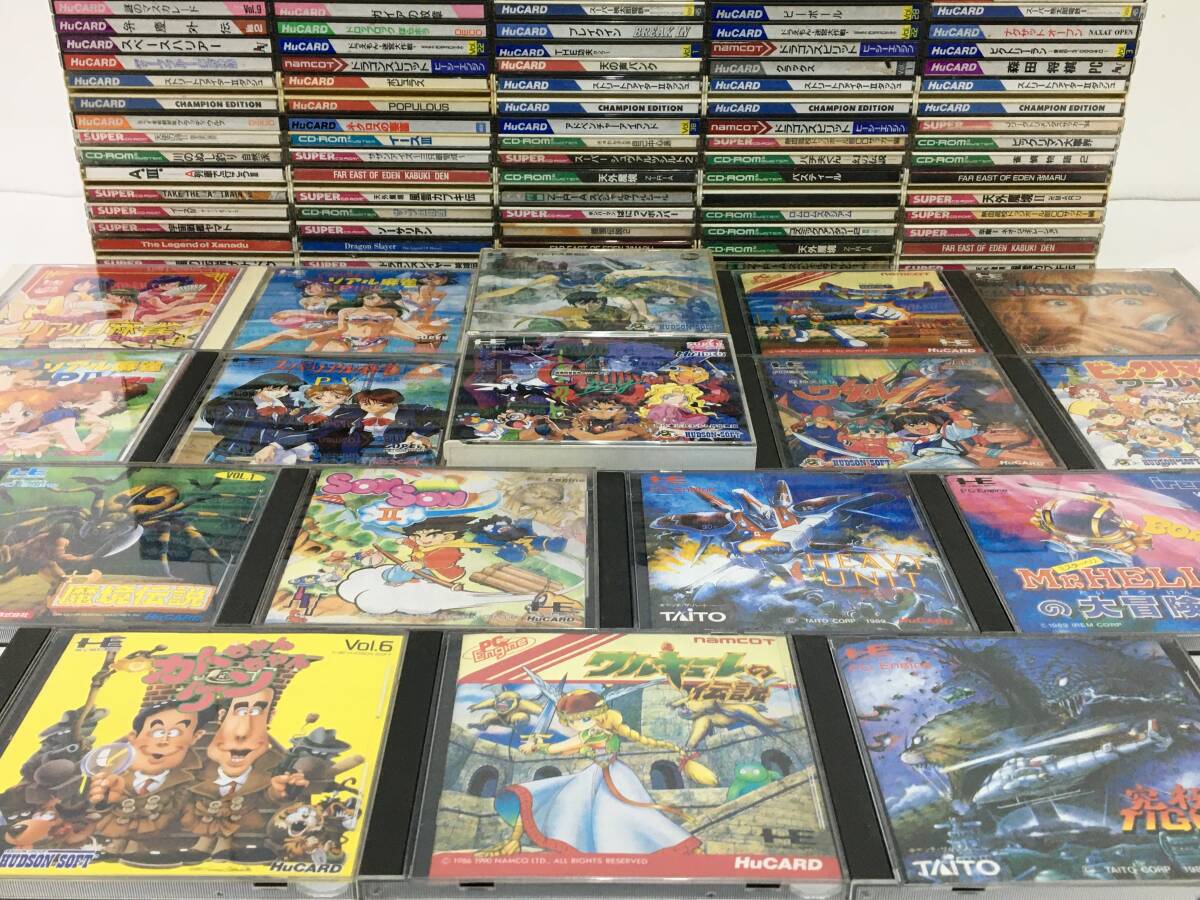 ★☆ケ084 PCE PCエンジン HuCARD CD-ROM2 大量 100本 まとめ ワルキューレの伝説 カトちゃんケンちゃん ならず者戦闘部隊ブラッディウルフの画像1