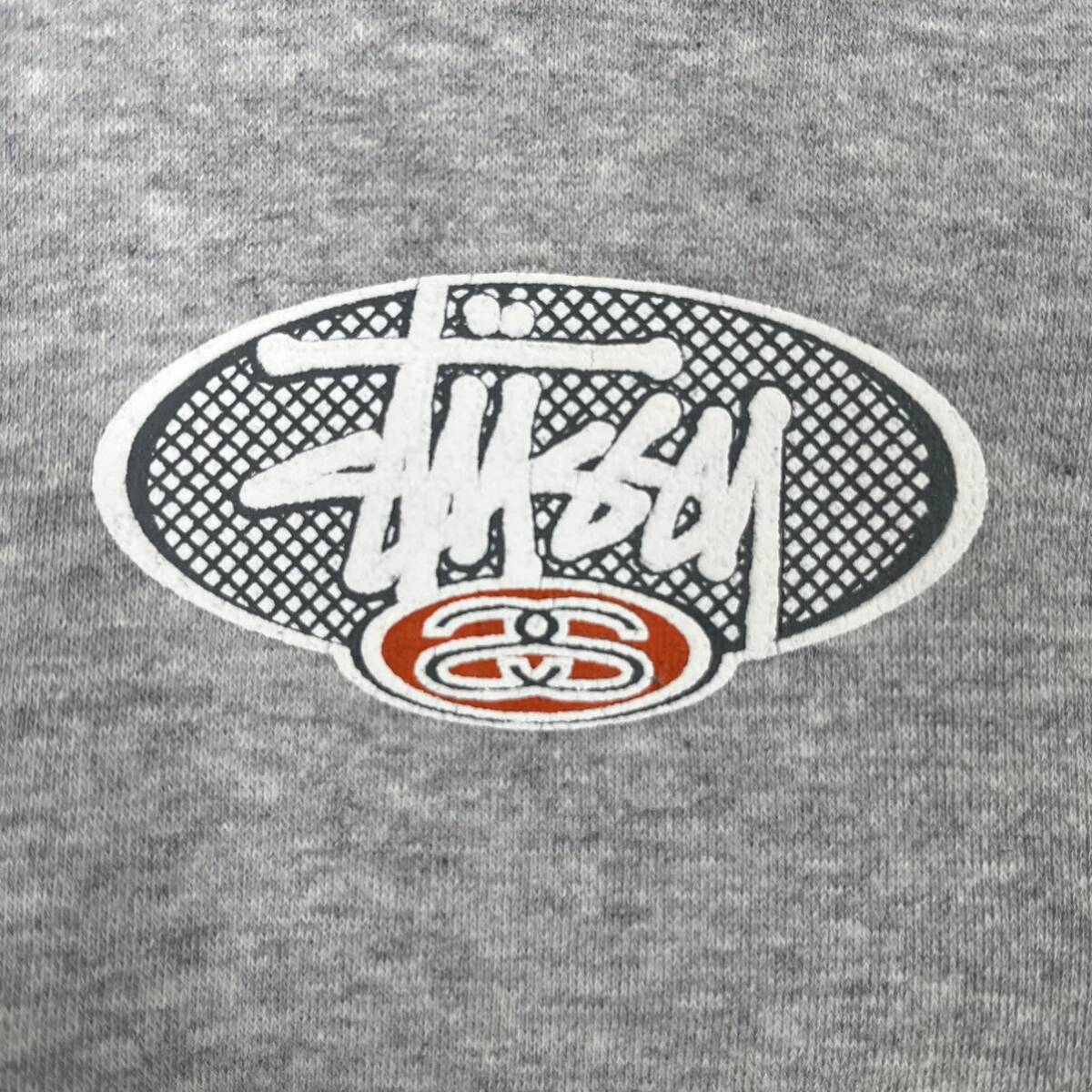 M# 90\'s old Stussy Old Stussy мужской тренировочный Parker серый L размер обратная сторона ворсистый серебряный бирка редкий дизайн б/у одежда Parker 