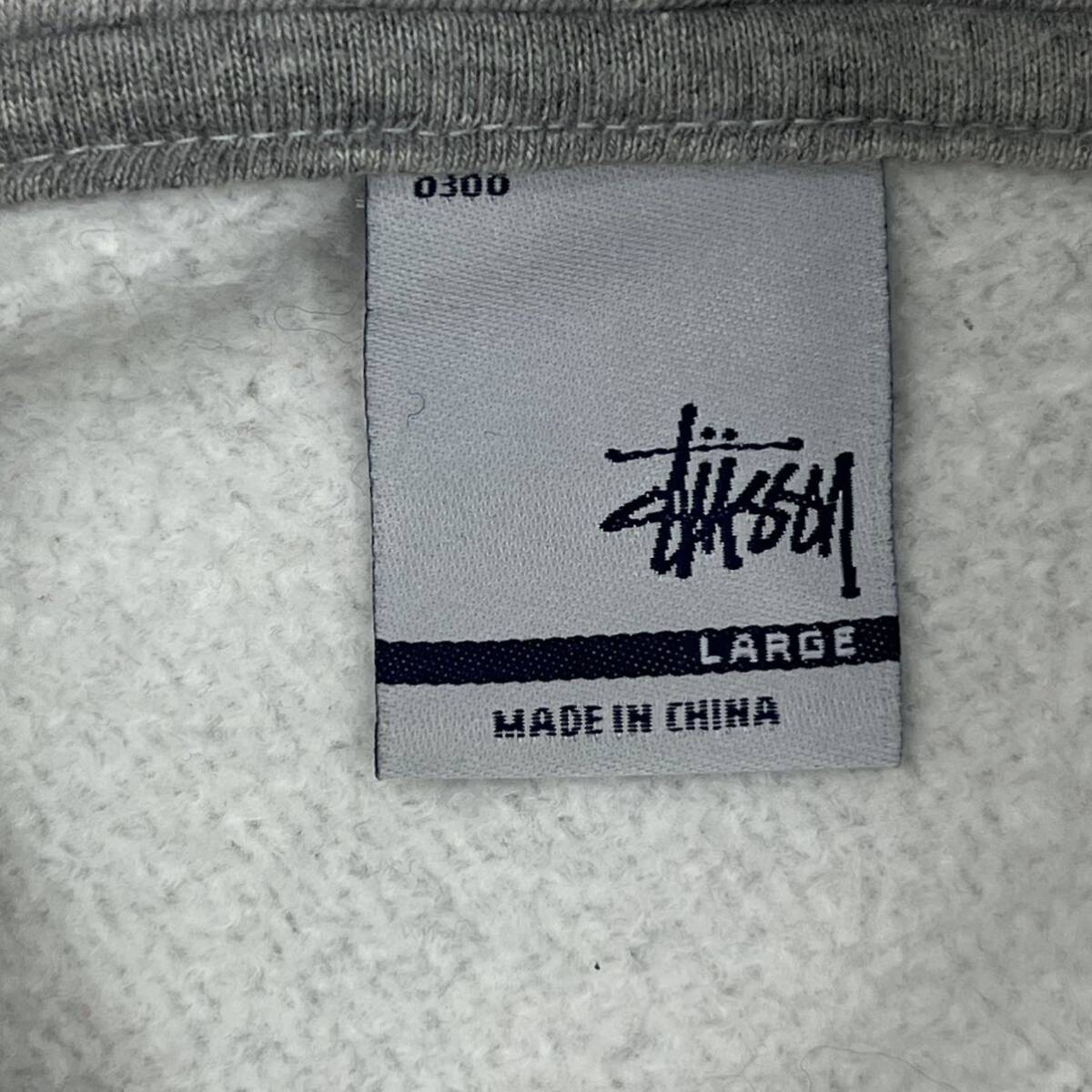 M# 90\'s old Stussy Old Stussy мужской тренировочный Parker серый L размер обратная сторона ворсистый серебряный бирка редкий дизайн б/у одежда Parker 