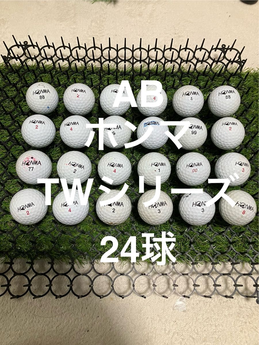 ★AB★ホンマ TWシリーズ　ホワイト　24球 ロストボール