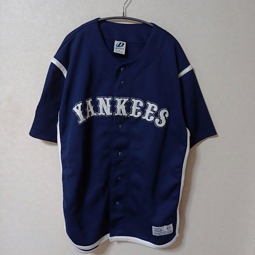 MLB オフィシャル NEWYORK YANKEES ニューヨーク ヤンキース 半袖 ベースボール シャツ ユニフォーム Lサイズ