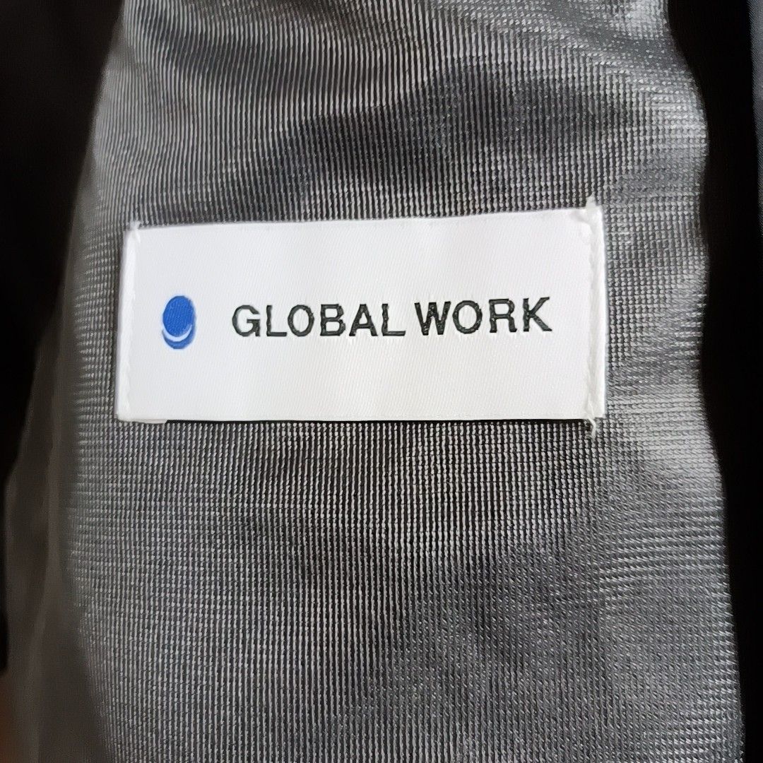 GLOBAL WORK グローバルワーク テックフードブルゾン ウィンドブレーカー ダブルジップ ブラック Mサイズ