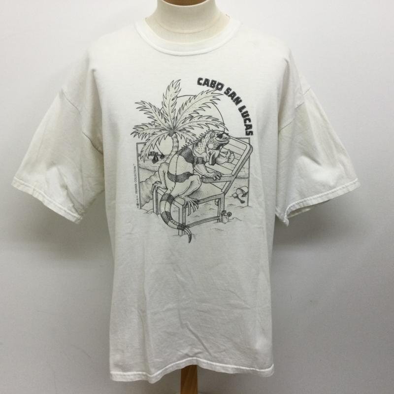 古着 DEL SOL デル ソル USA製 カメレオンプリント 半袖Tシャツ Tシャツ Tシャツ XL 白 / ホワイト プリント_画像1