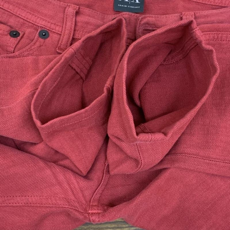  Armani стрейч цвет брюки обтягивающий прочее низ 28 дюймовый красный / красный 