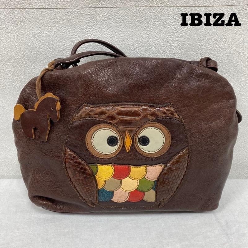 イビザ IBIZA レザー ショルダー バッグ Leather Shoulder Bag フクロウ ショルダーバッグ - 茶 / ブラウンの画像1