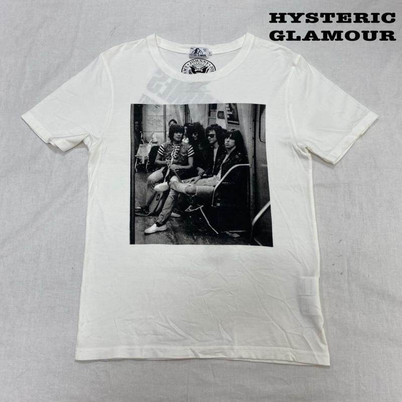 ヒステリックグラマー HYSTERIC GLAMOUR × THE RAMONES ラモーンズ コラボ フォトTシャツ 0253CT13 S Tシャツ Tシャツ S 白 / ホワイトの画像1