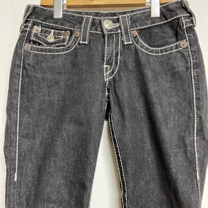 トゥルーレリジョン TRUE RELIGION 太ステッチ ローライズ フレアデニムパンツ 05-503NBTJ パンツ パンツ 26インチ 黒 / ブラック 無地の画像5