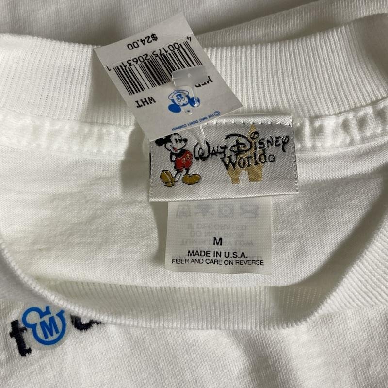 ＵＳフルギ WALT DISNEY WORLD コットン くまのプーさん 刺繍ロゴ 半袖 クルーネックTシャツ Tシャツ Tシャツ M 白 / ホワイト_画像9