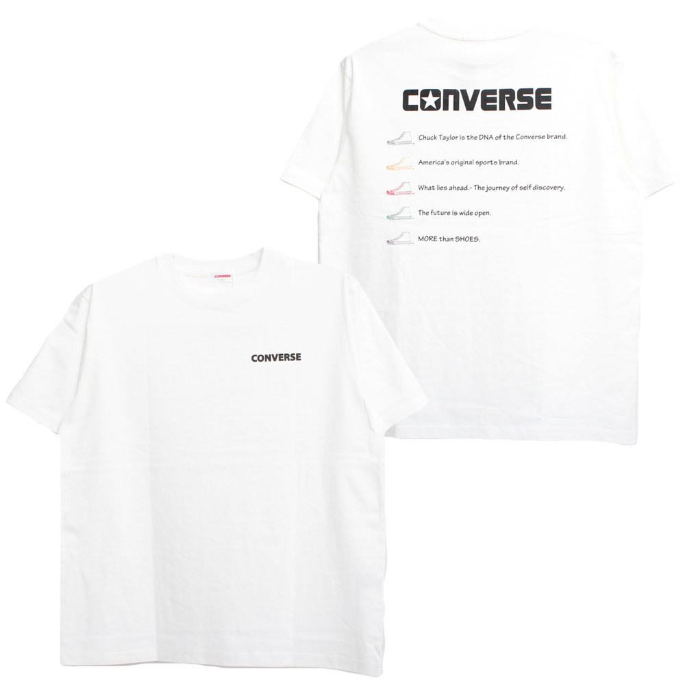 【新品】 2L ホワイト コンバース(CONVERSE) 半袖 Tシャツ メンズ 大きいサイズ フェス風 バック プリント クルーネック カットソー_画像4