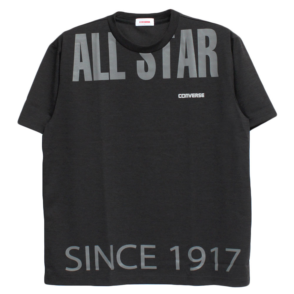 【新品】 3L ブラック コンバース(CONVERSE) 半袖 Tシャツ メンズ 大きいサイズ オールスター 吸汗速乾 ドライ ロゴ プリント クルーネック_画像3