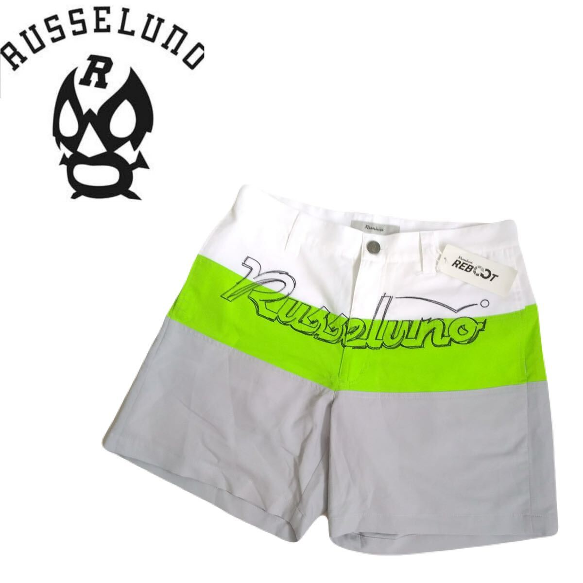  new goods tag attaching mask man Russeluno light weight .. stretch big Logo shorts Golf pants men's 4 russell no Golf wear 2404243