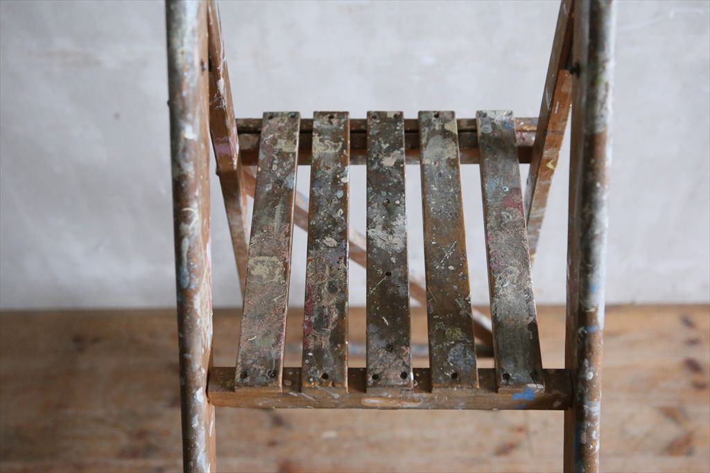  Britain antique * wooden step ladder / stepladder ladder / stand for flower vase / display shelf / step‐ladder / plant pcs / objet d'art / store furniture / display pcs / England Vintage miscellaneous goods 