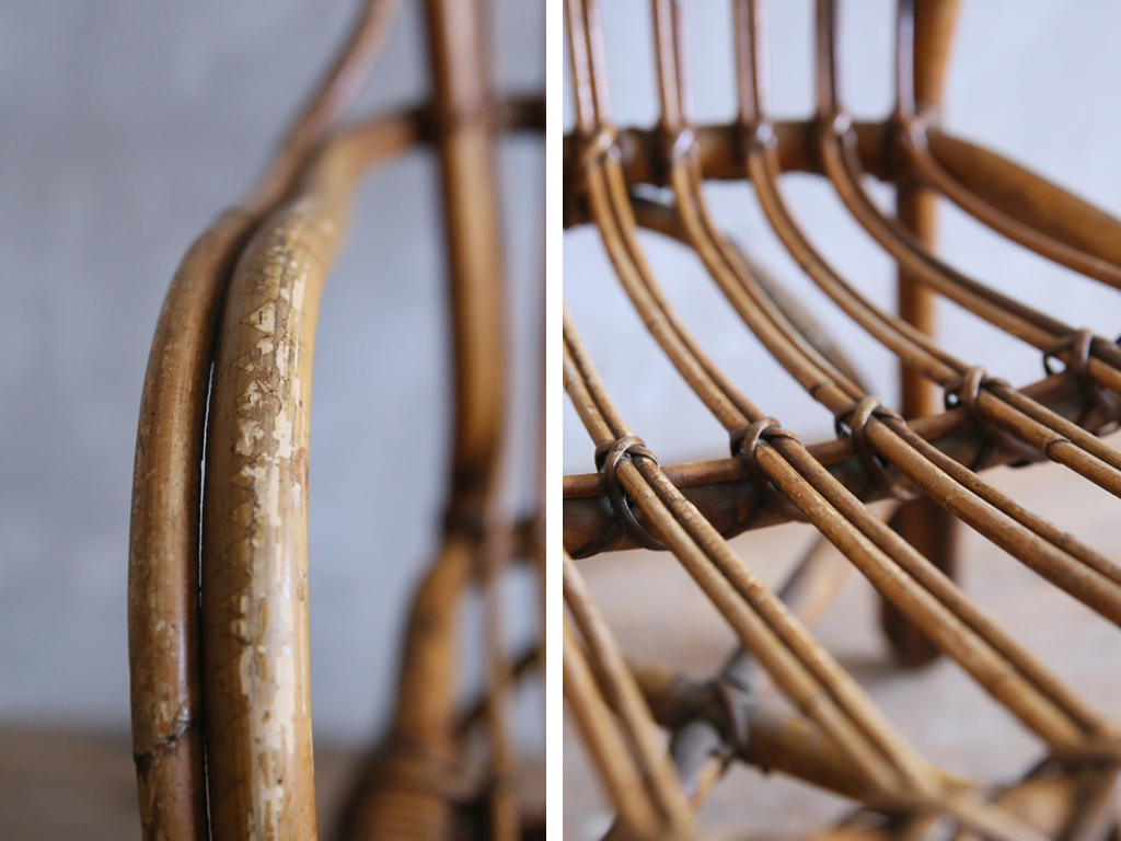  France antique * rattan chair / rattan chair /1 seater . sofa / lounge chair / armrest . chair / store furniture / display / French Vintage furniture 