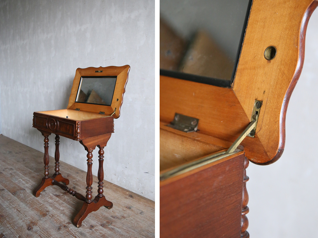  France antique * wooden dresser / dresser / table / storage attaching desk / desk / display shelf /../ store furniture / display pcs / French Vintage furniture 