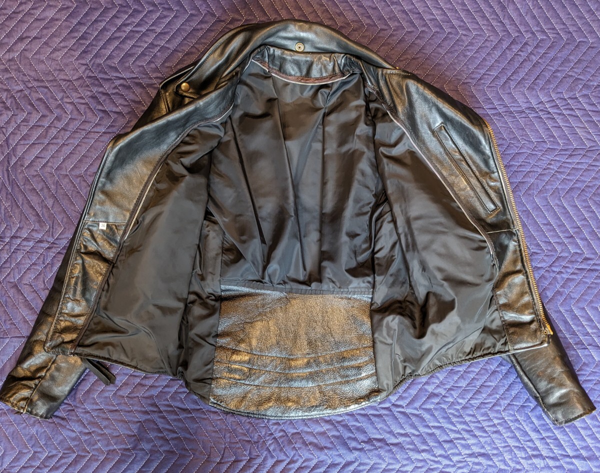 Lesco LEATHERS レスコレザー　ダブルライダースジャケット　36　70年代　ヴィンテージ　TALONファスナー　革ジャン　検）Schott　vanson