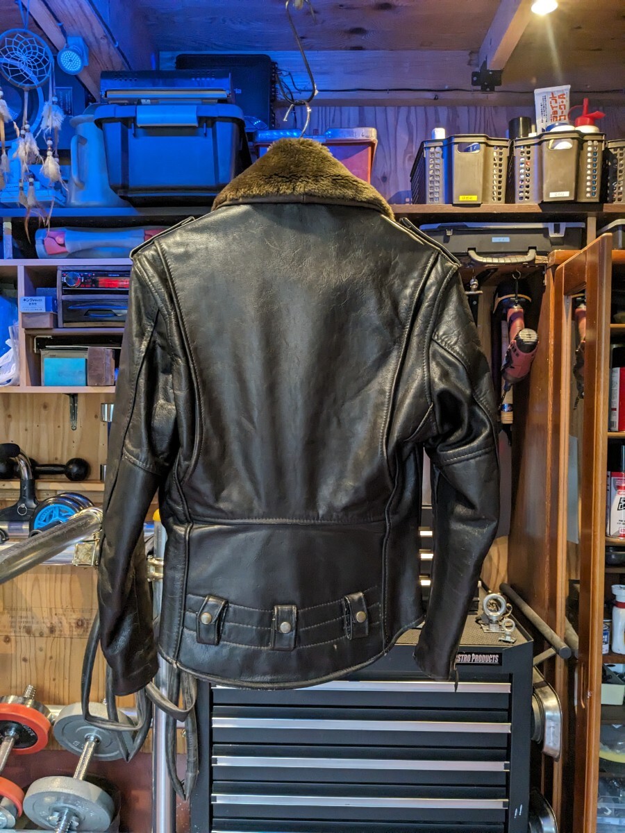 Lesco LEATHERS レスコレザー　ダブルライダースジャケット　36　70年代　ヴィンテージ　TALONファスナー　革ジャン　検）Schott　vanson