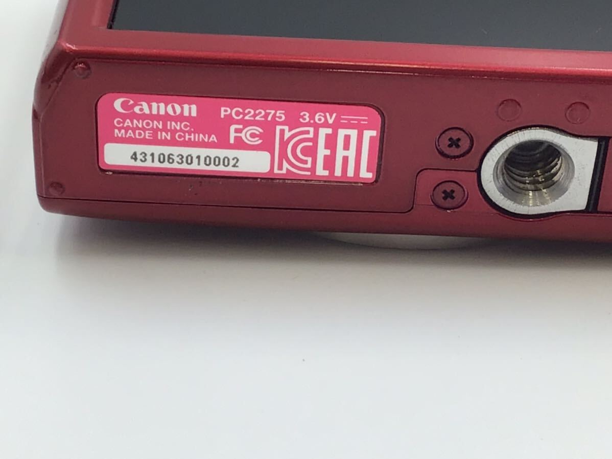 10002 【動作品】 Canon キャノン IXY 180 コンパクトデジタルカメラ レッド_画像9