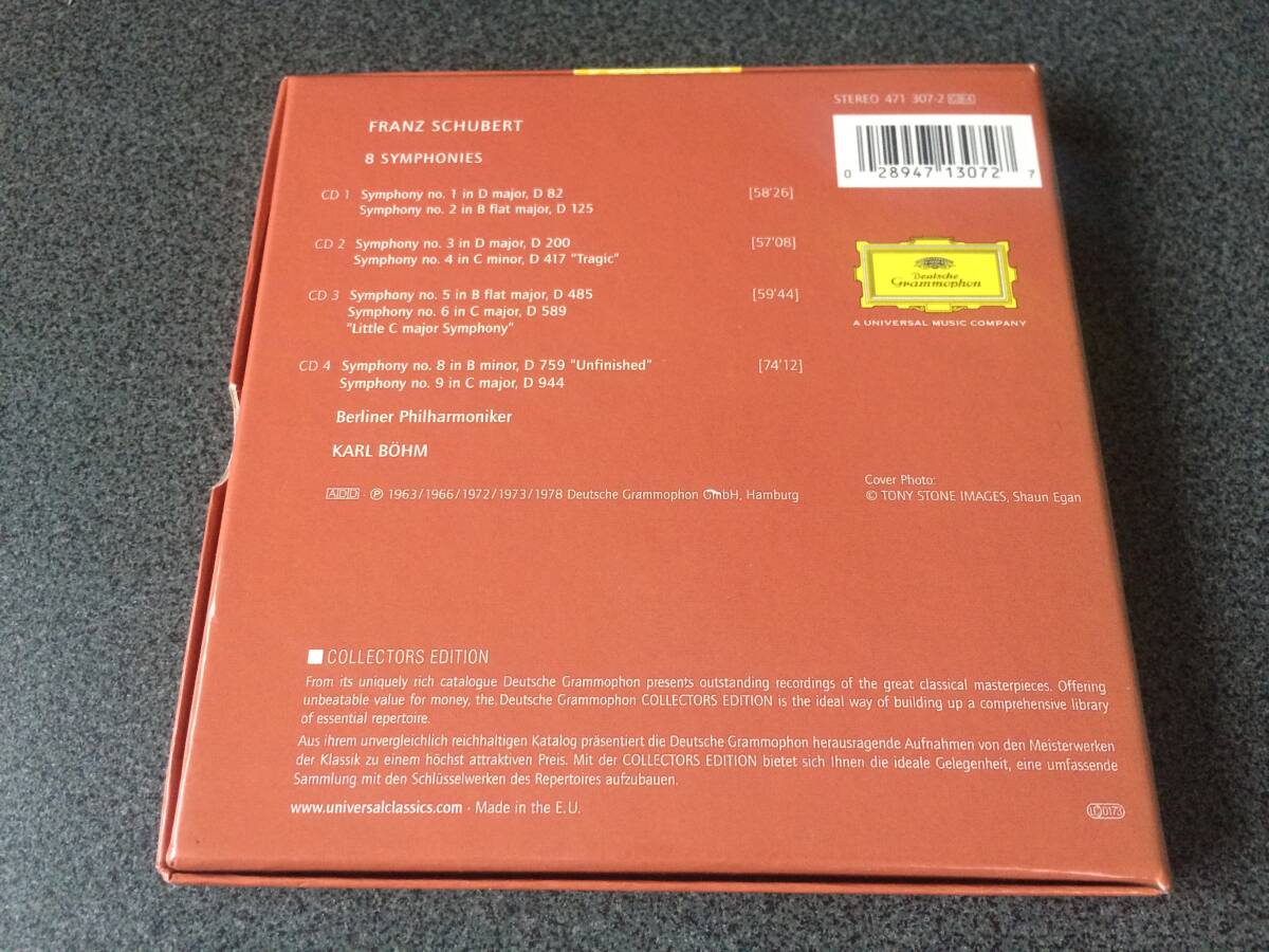 ★☆【4CD-BOX】シューベルト:交響曲全集 ベーム&ベルリン・フィルハーモニー管弦楽団☆★_画像2