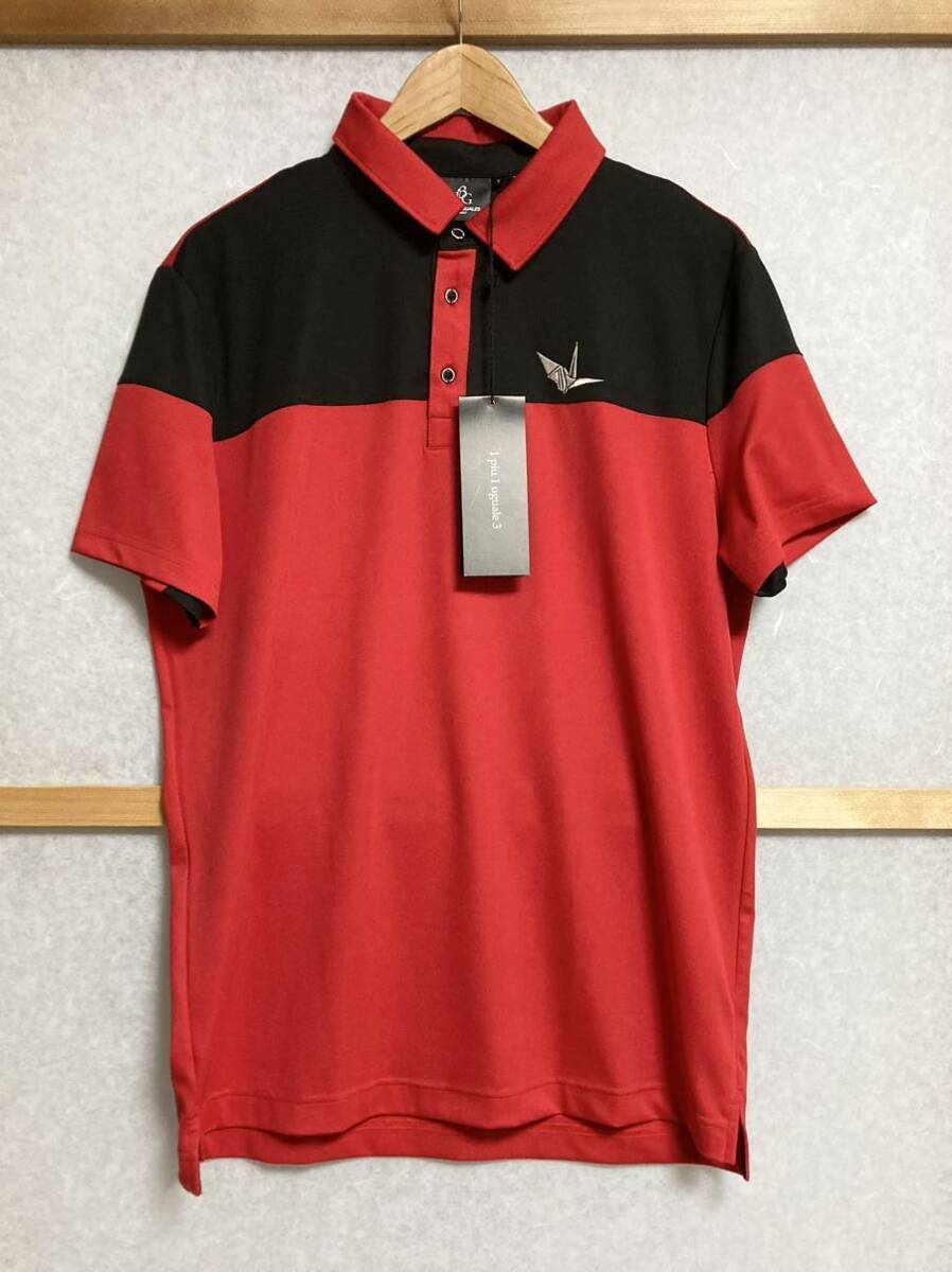 未使用】1piu1uguale3 GOLF バイカラーロゴ半袖ポロシャツ 2 未使用】1piu1uguale3 GOLF バイカラーロゴ半袖ポロシャツ 2
