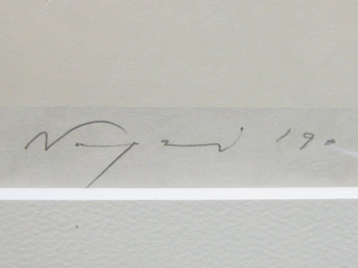 【心庵】永井一正③　額装　富山県立近代美術館「永井一正展」記念版画集より　紙箱付　直筆サイン　TG113_画像3