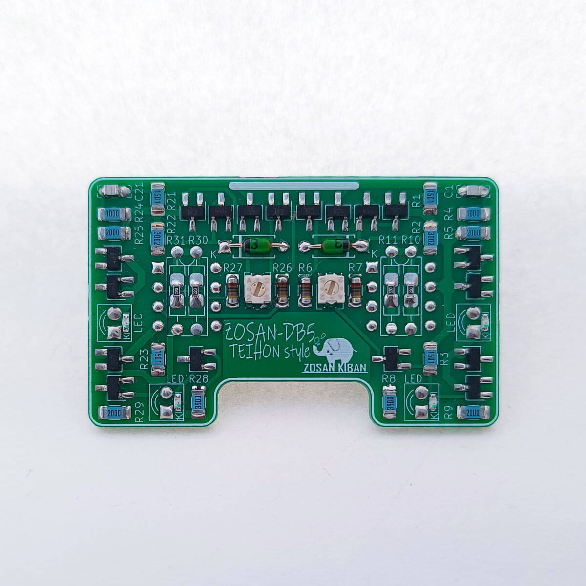 [ZOSAN-MB2+DB5セット販売]ミント缶サイズヘッドホンアンプ電子工作基板:管理番号9/19_完成見本DB5(表)