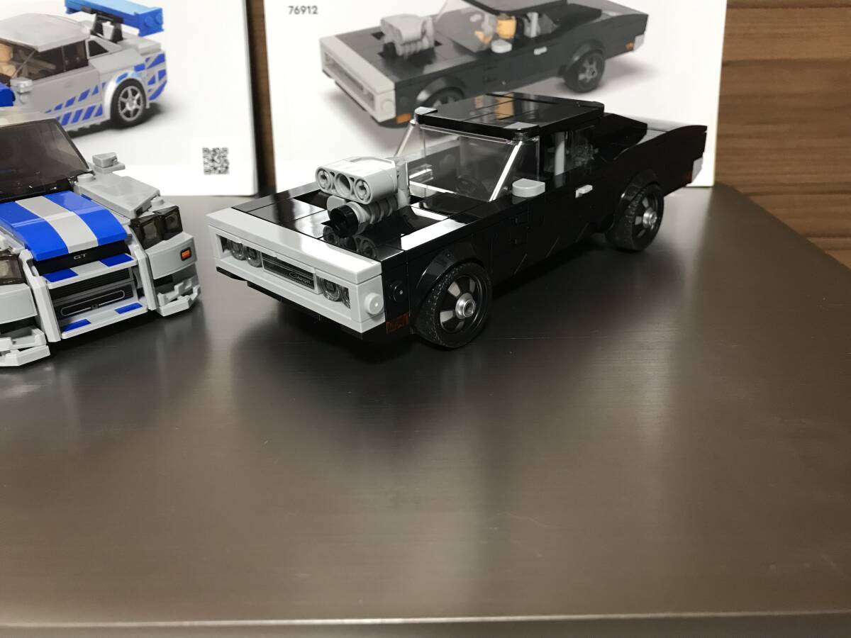中古 レゴ LEGO スピードチャンピオン ワイルドスピード スカイライン GT-R (R34) 76917 1970 ダッジ チャージャー R/T 76912 2台セットの画像3