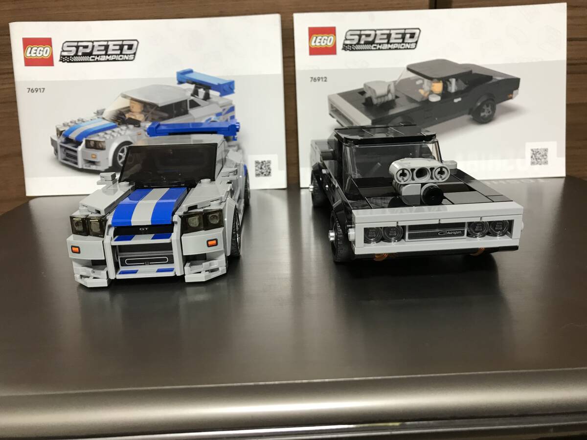 中古 レゴ LEGO スピードチャンピオン ワイルドスピード スカイライン GT-R (R34) 76917 1970 ダッジ チャージャー R/T 76912 2台セットの画像6