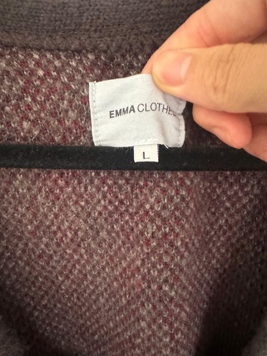 EMMA CLOTHES チェック柄カーディガン