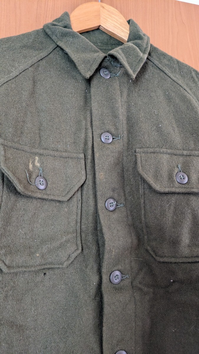 ビンテージ ミリタリー 米軍 ユーティリティ―シャツ ウールシャツ USA 古着 レア ARMY 70年代 US _画像7